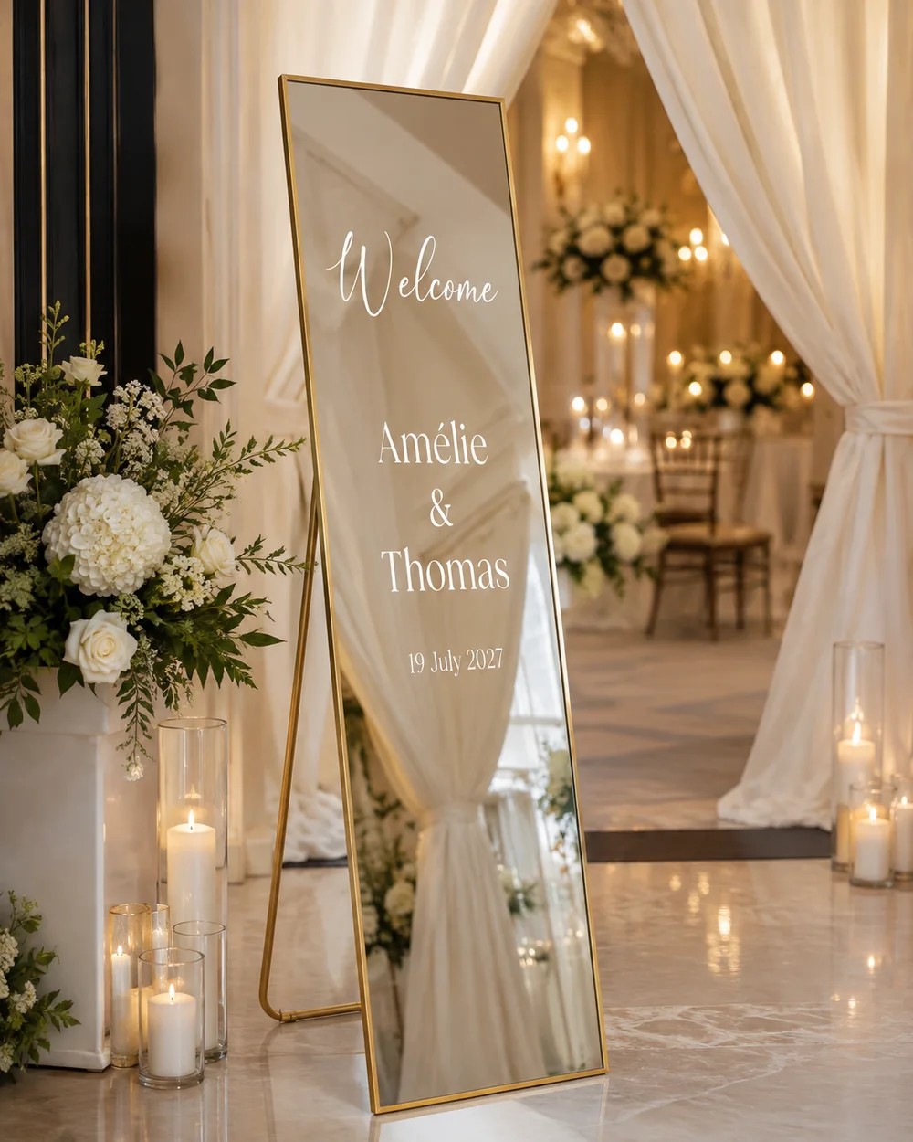 Slimline 156 × 39 cm mirror preview
